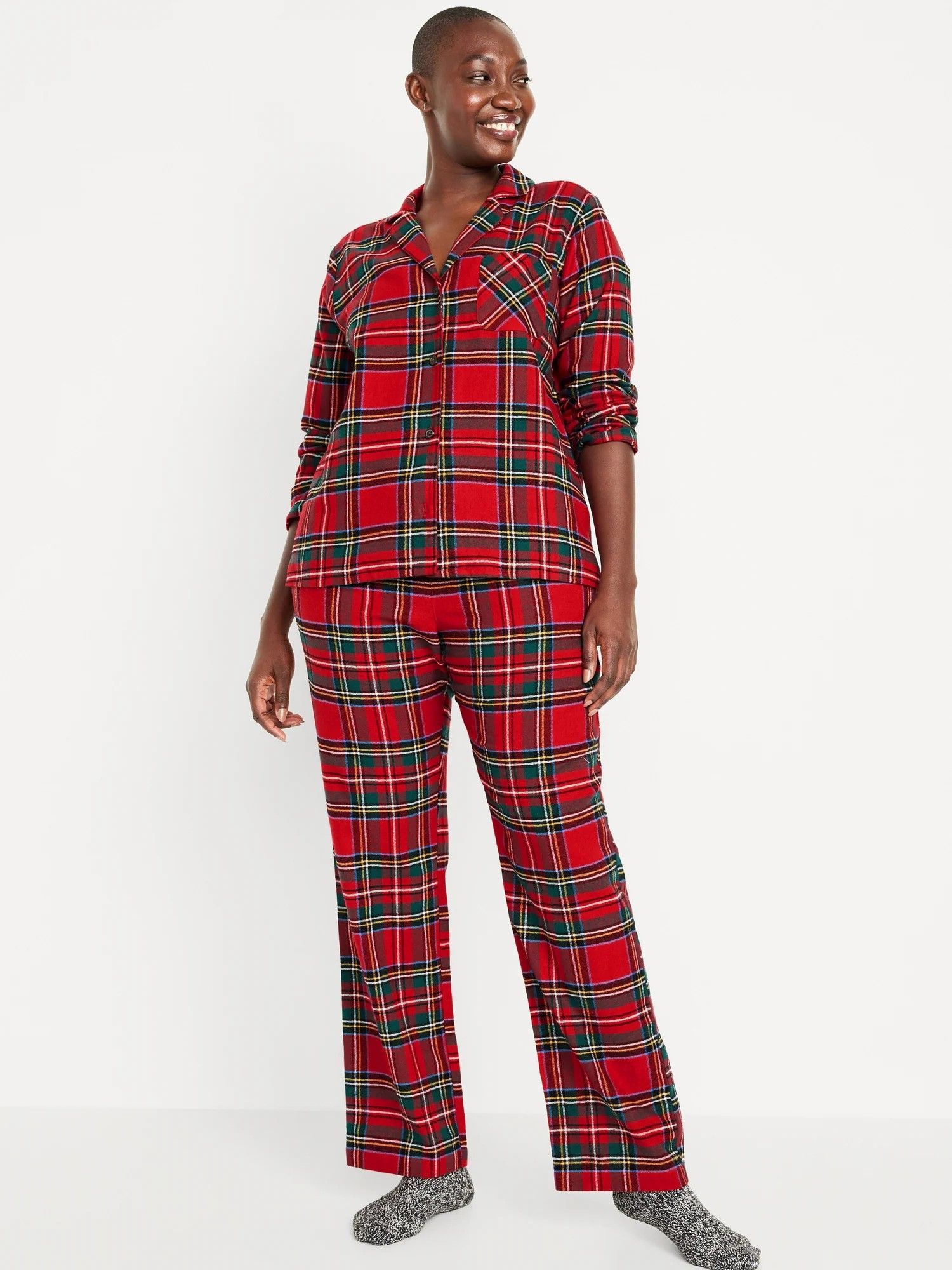 Cuffed flannel online pyjamas