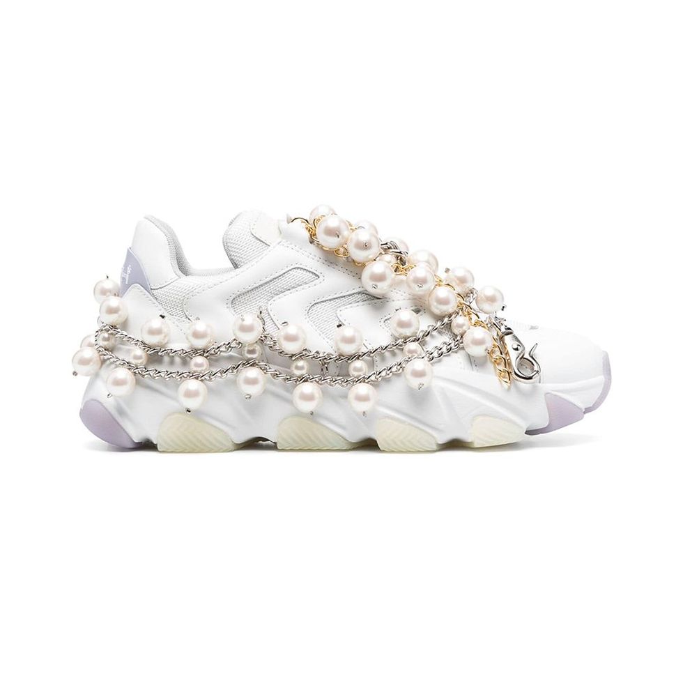 x Ash Pearl Chain Leather Runner Sneakers