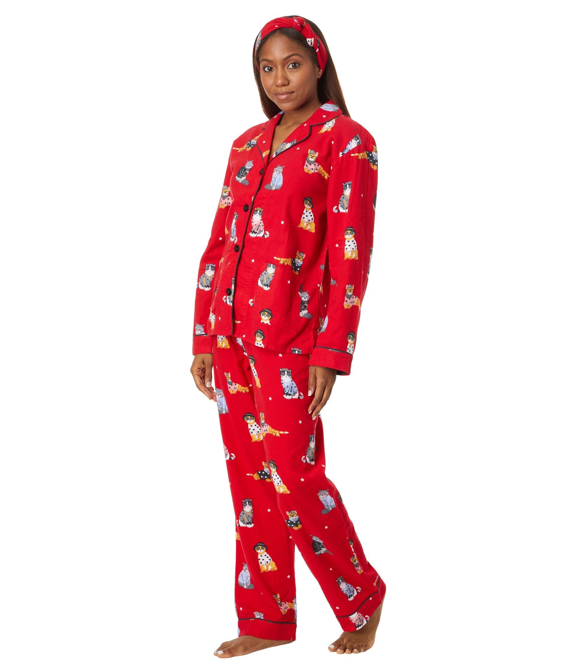 Womens flannel deals pj set