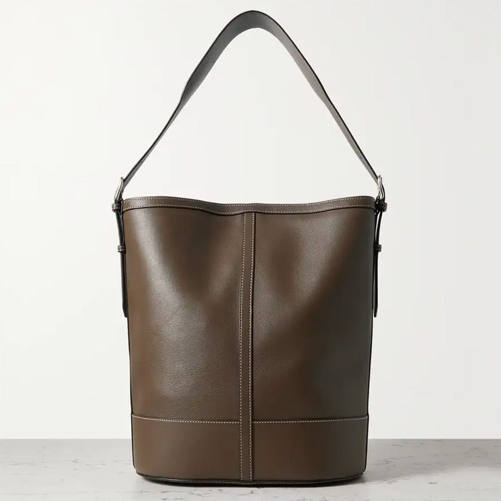 Textured-Leather Tote