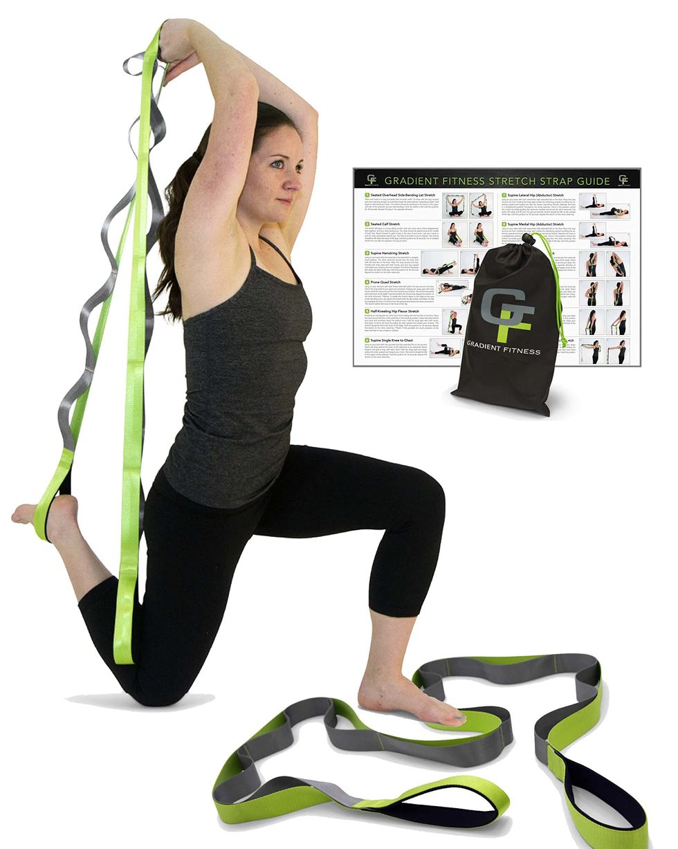 Stretch Strap Band to Improve Flexibility. Yoga Strap Exercise