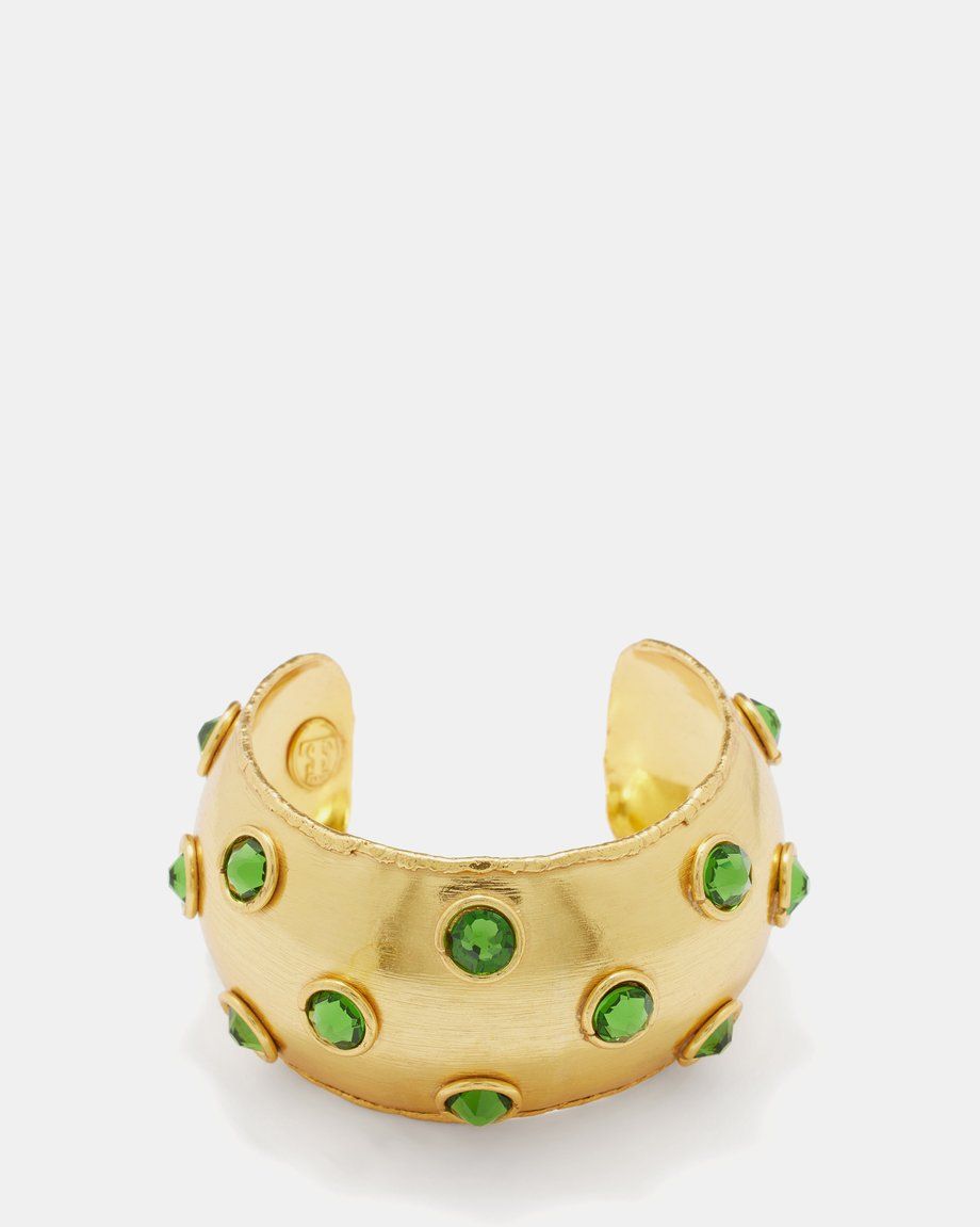 Dune crystal gold-plated cuff
