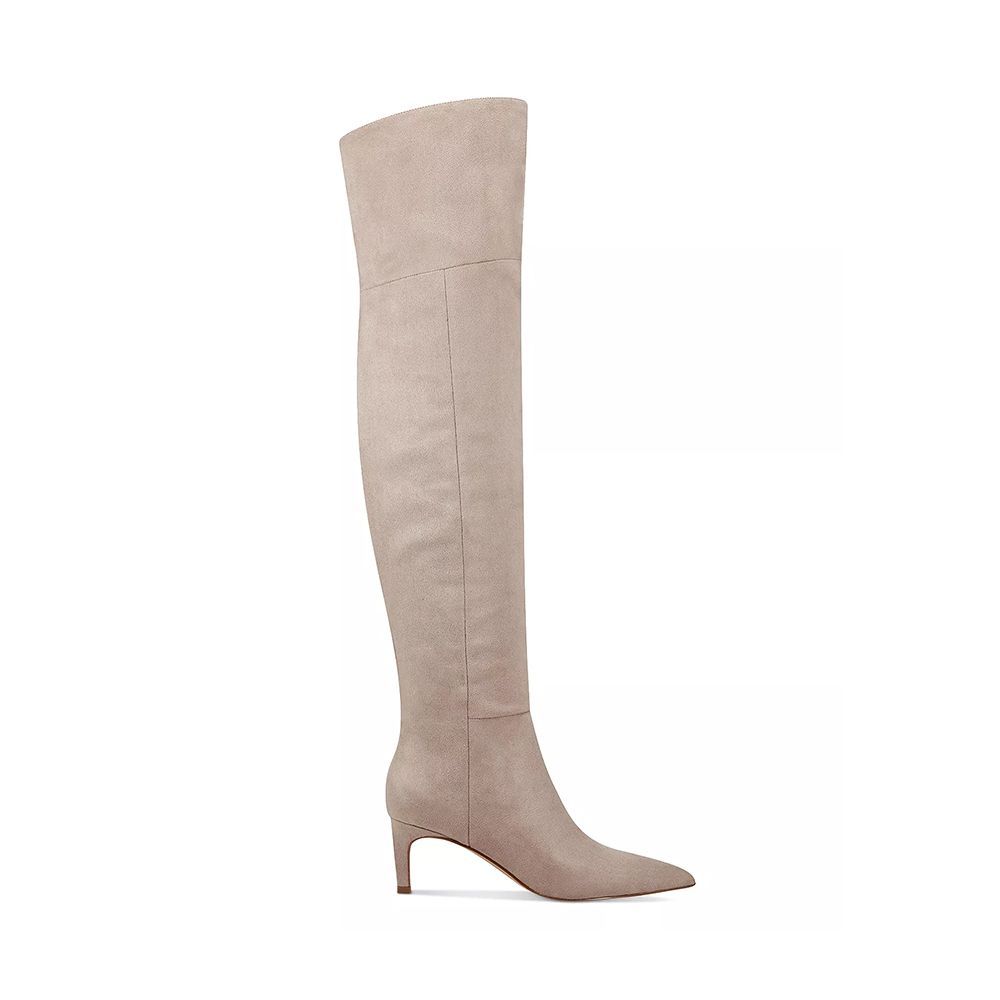 Over the knee boots with best sale toe out