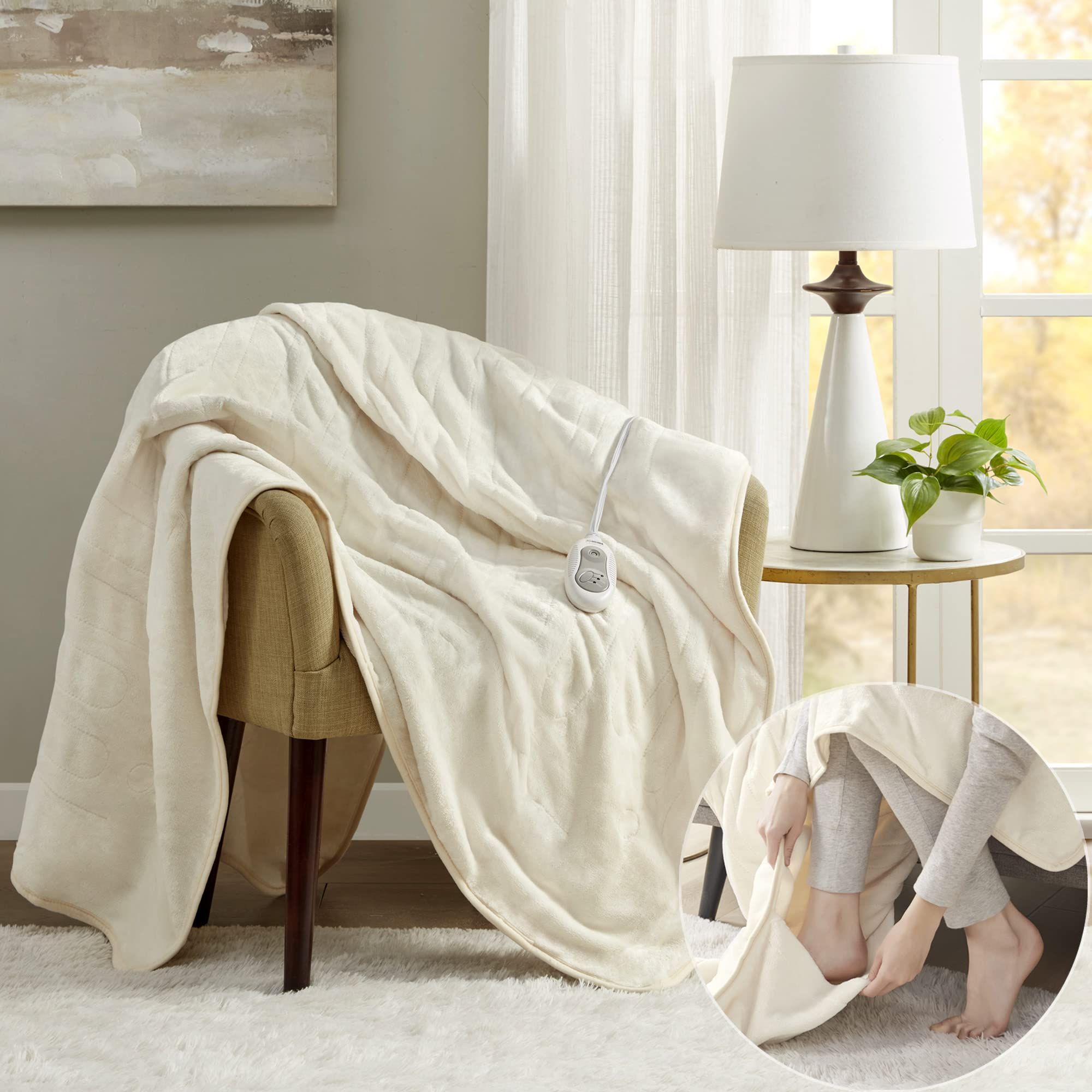 Goldair micro fleece online throw