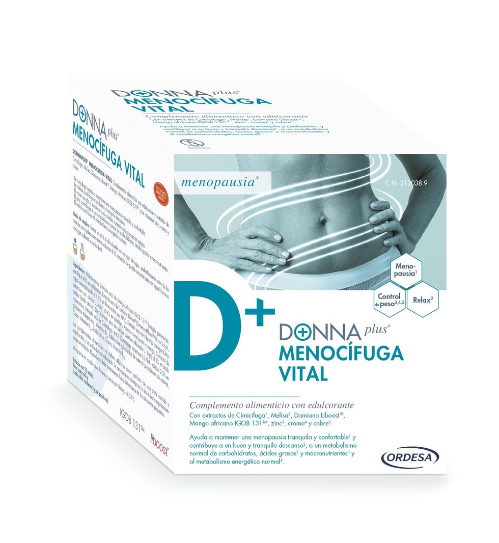 DONNAplus Menocífuga Vital | Complemento Alimenticio para la Mujer en Edad de Menopausia con Cimicífuga, Melisa y Vitaminas - 30 sticks