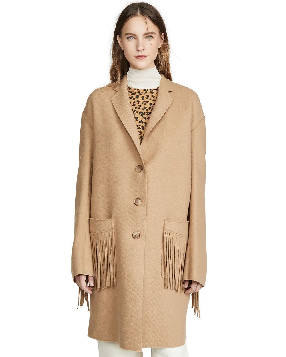 Fringe best sale camel coat