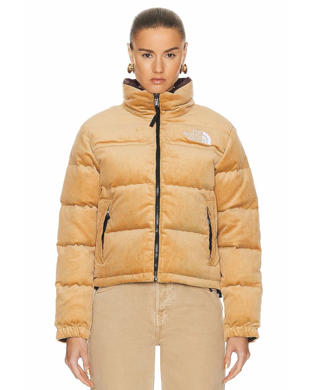 Camel puffer jacket store women's