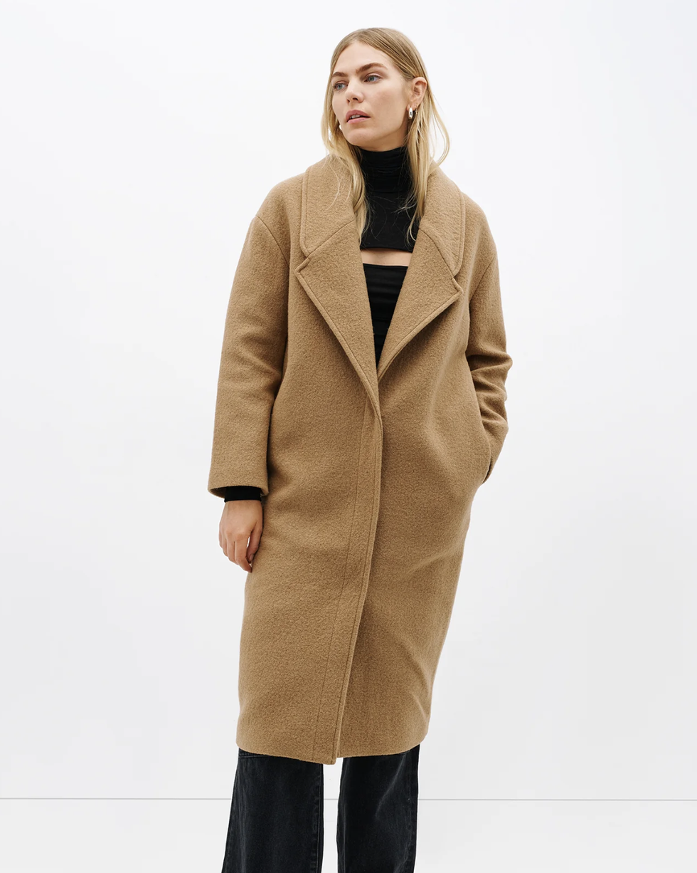 Women's Coat，Made of Polyester, Overcoat Winter Outerwear Winter Long Coat  (Color : Camel, Size : Medium) : : Clothing, Shoes & Accessories