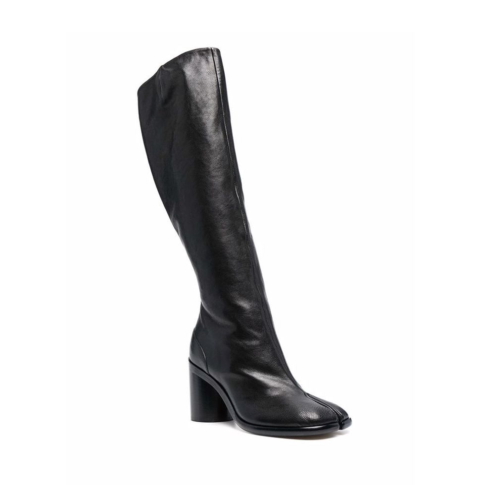 Black Tabi knee-high boots