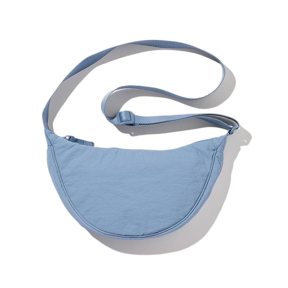 Blue Round Mini Shoulder Bag