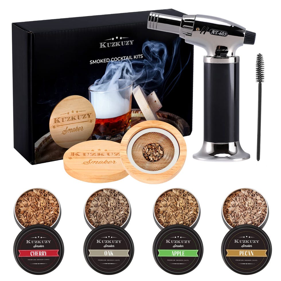 Cocktail Smoker Kit with Torch Wood Chips Old Fashioned Chimney Drink Gifts  Men