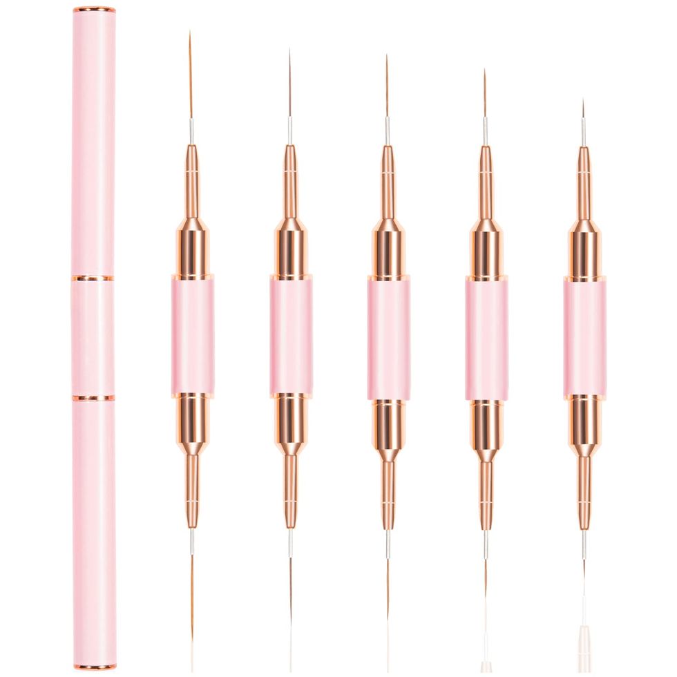 Nail Art Liner Brushes Pink Set