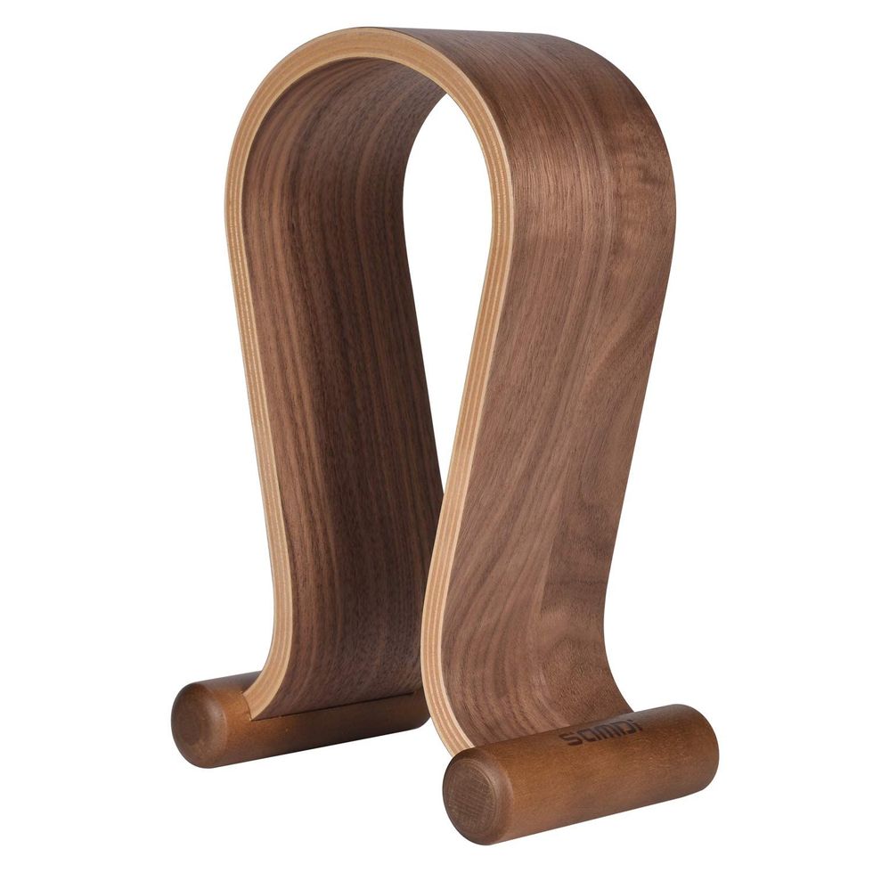 wooden headphone stand