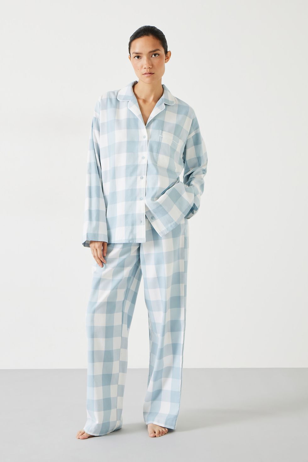 Amita brushed cotton blend pyjamas