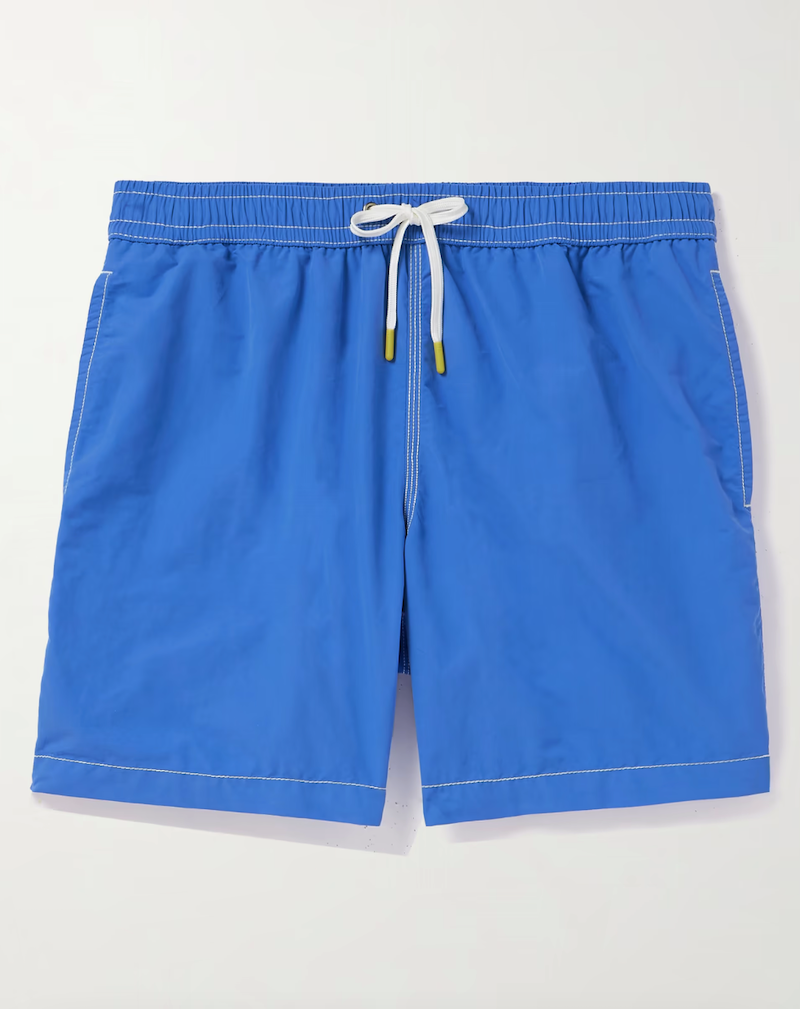 Original Drawstring Short Length Swim Shorts, Blue