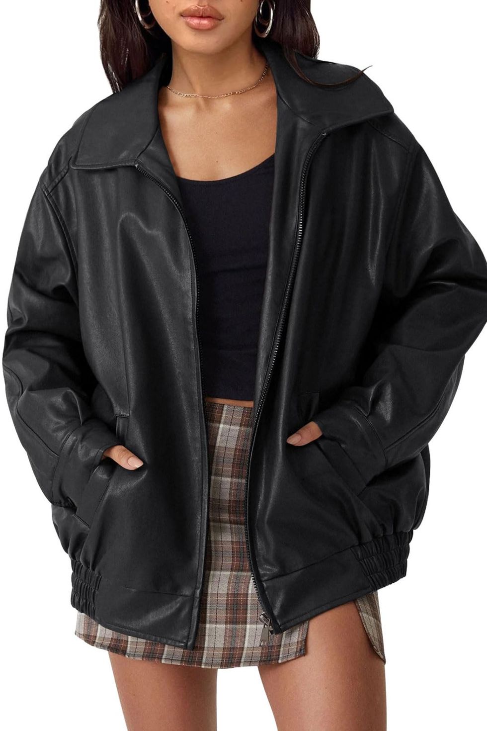 Women's Leather Jackets Oversized