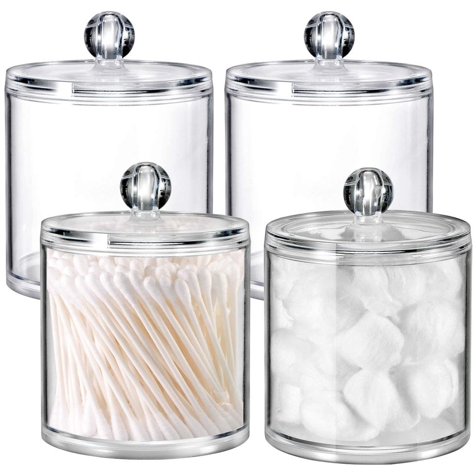 Clear Plastic Apothecary Jar Set (4 Pack)