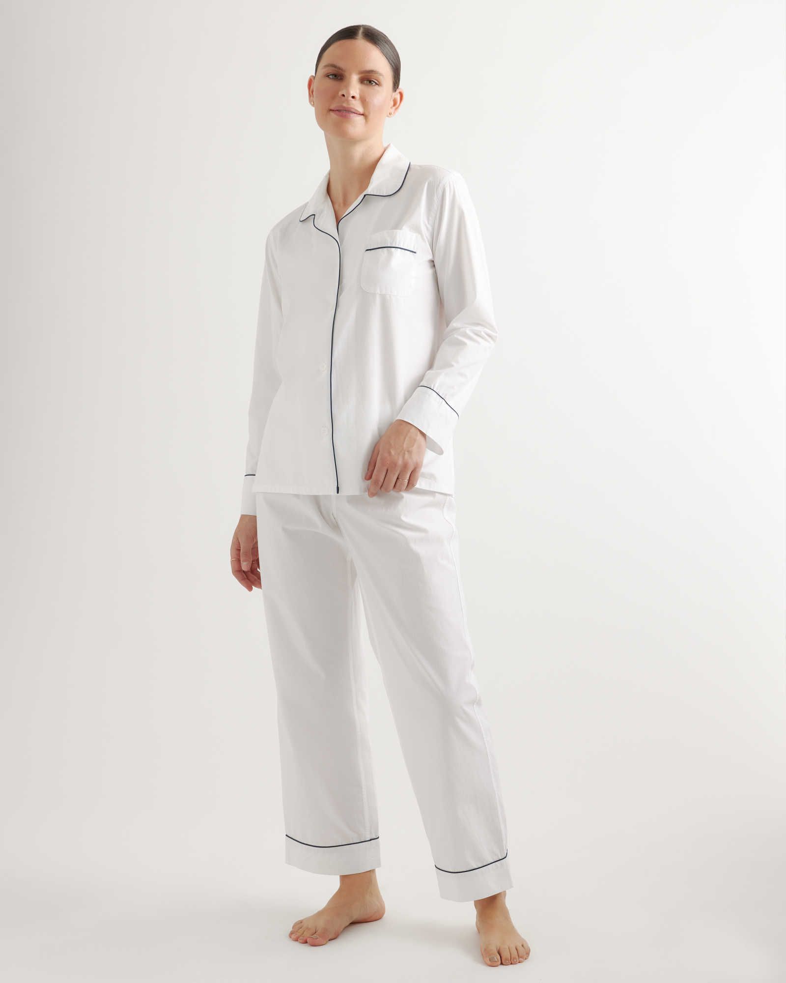 White cotton online pyjama