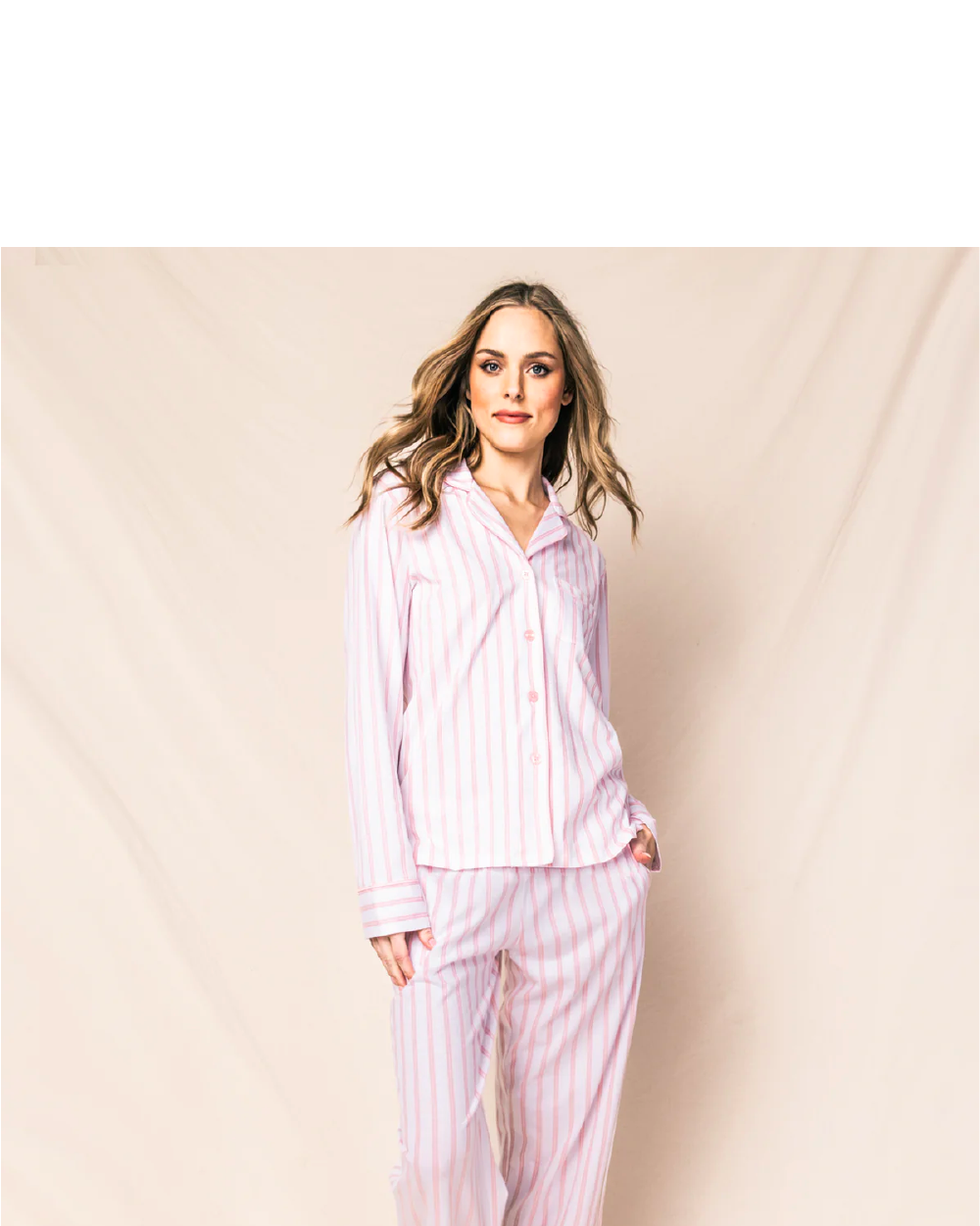 Luxe Pima Cotton Pink Stripe Pajama Set