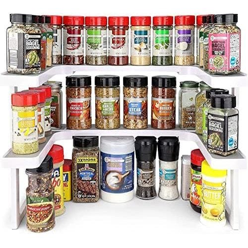Triple Shelf Space With a U-Shaped Spice Rack Triple Shelf Space With a U-Shaped Spice Rack