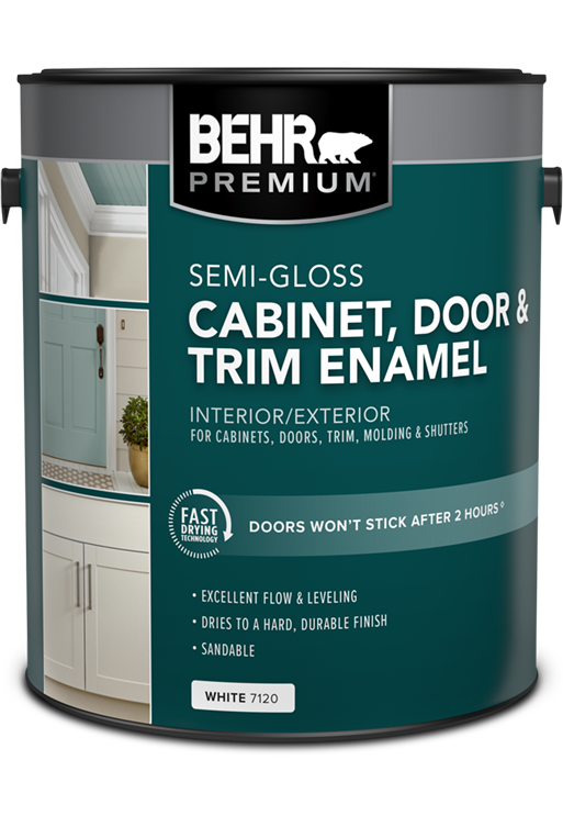 Cabinets, doors and trim semi-gloss enamel