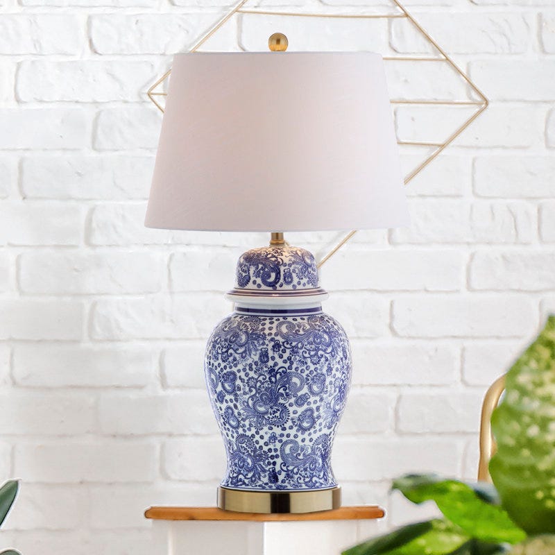 Desiree 29.5" blue/white table lamp