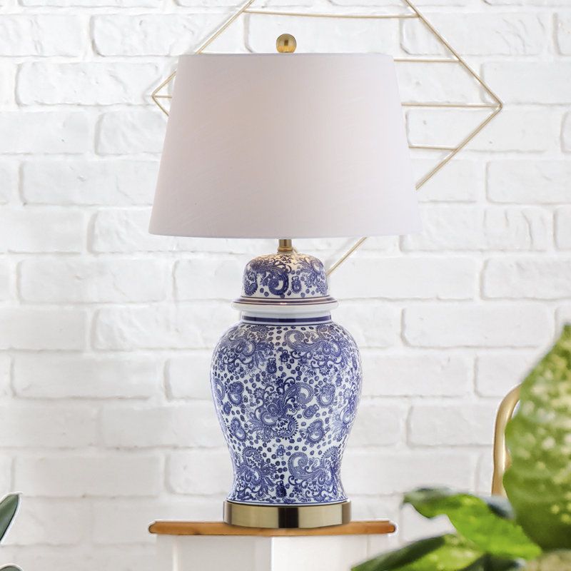 Deziree 29.5" Blue/White Table Lamp