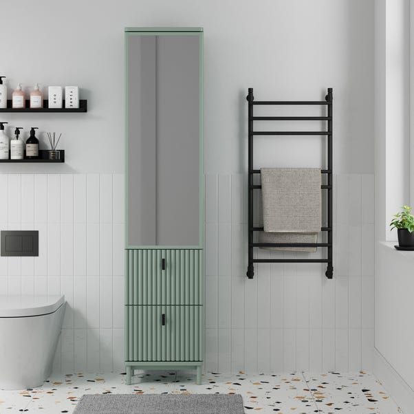 HOMCOM Bathroom Floor Organizer Free Standing Space Saving Narrow Storage  Cabinet Bath Toilet Paper Holder with Drawers White