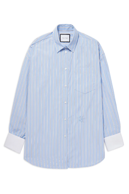 'Faro' Oversized Blue Striped Shirt