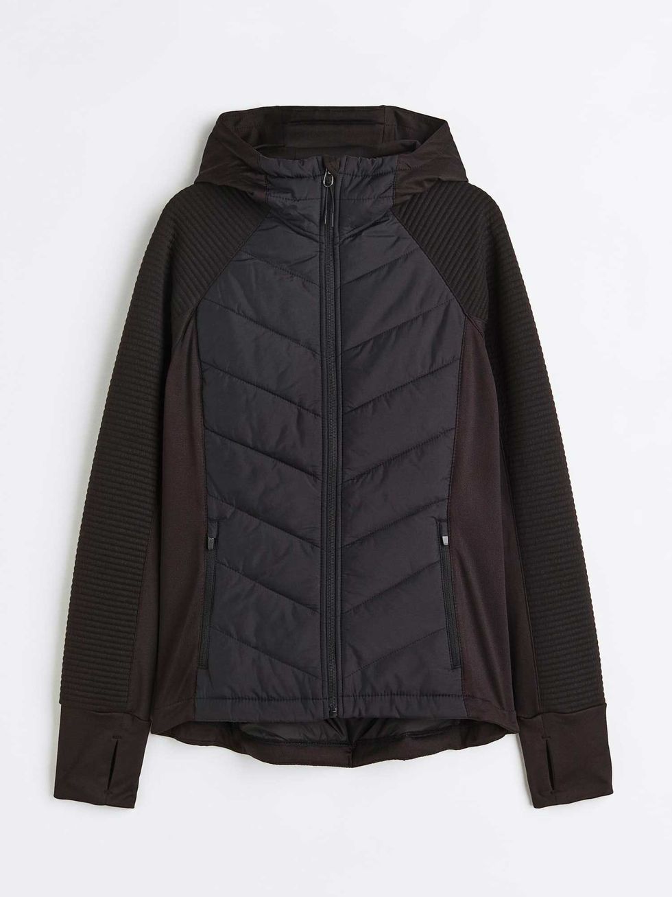Padded hooded outdoor jacket