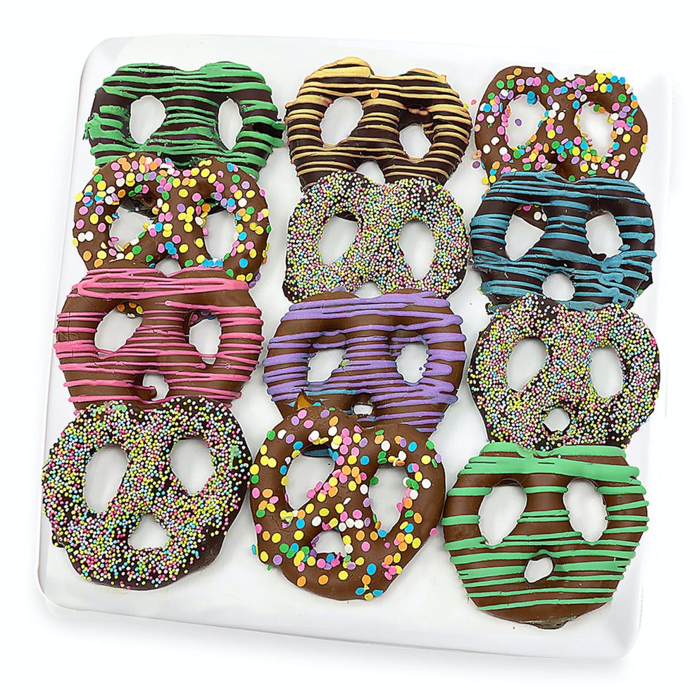 Spring Belgian Chocolate Covered Pretzel Twists - 12 Pack