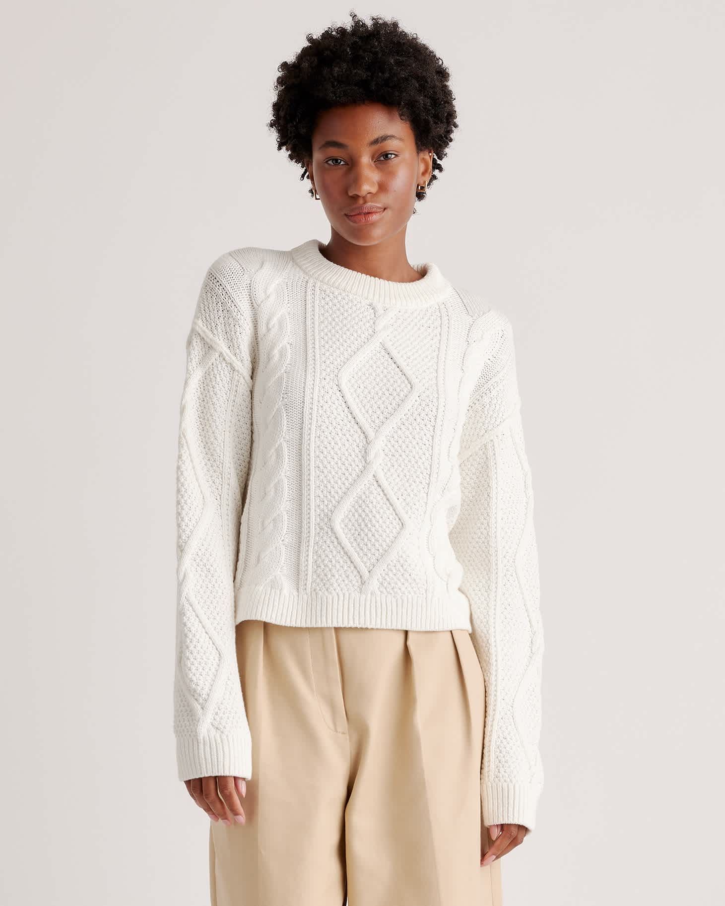 Cable net clearance sweater