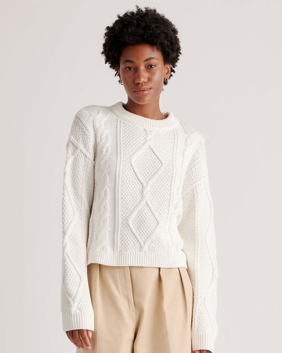 J.Crew: Cotton Cable-knit Sweater For Women