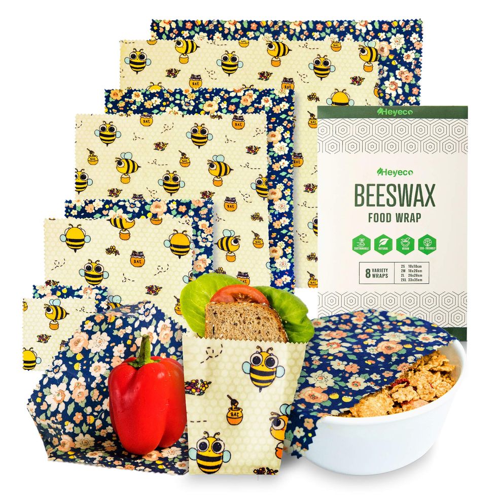 Heyeco Beeswax Wraps, 8 Pack 