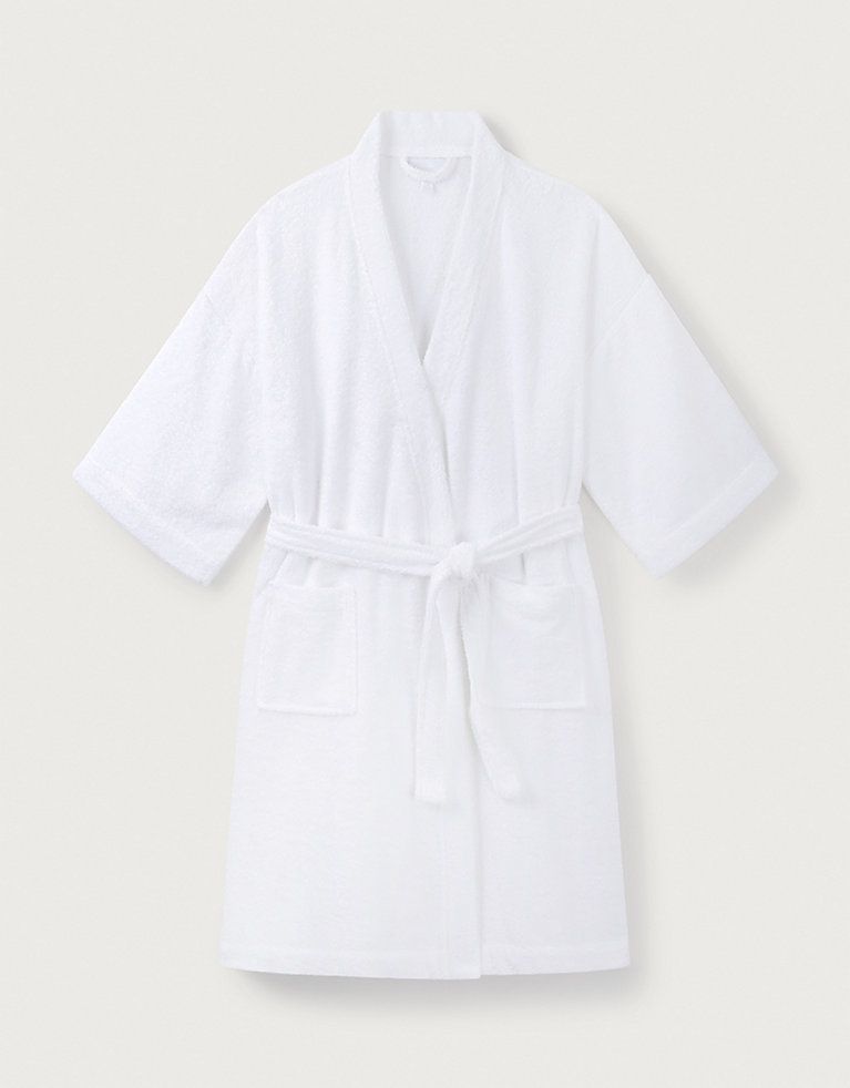 Buy The White Company Classic Cotton Robe Pearl Grey | Bloomingdale's UAE