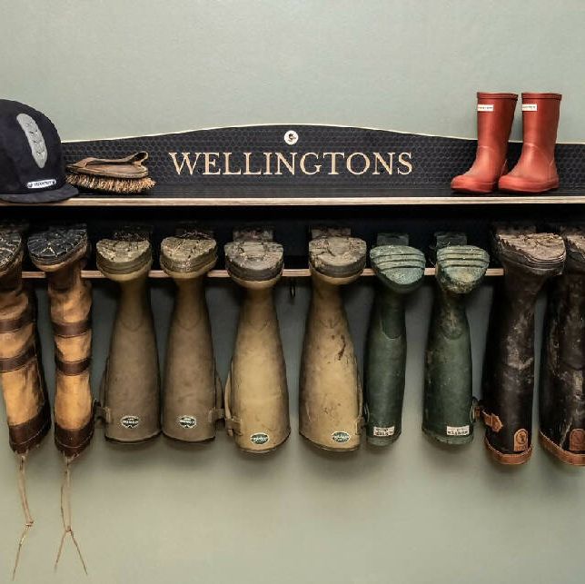 Wooden Welly Rack