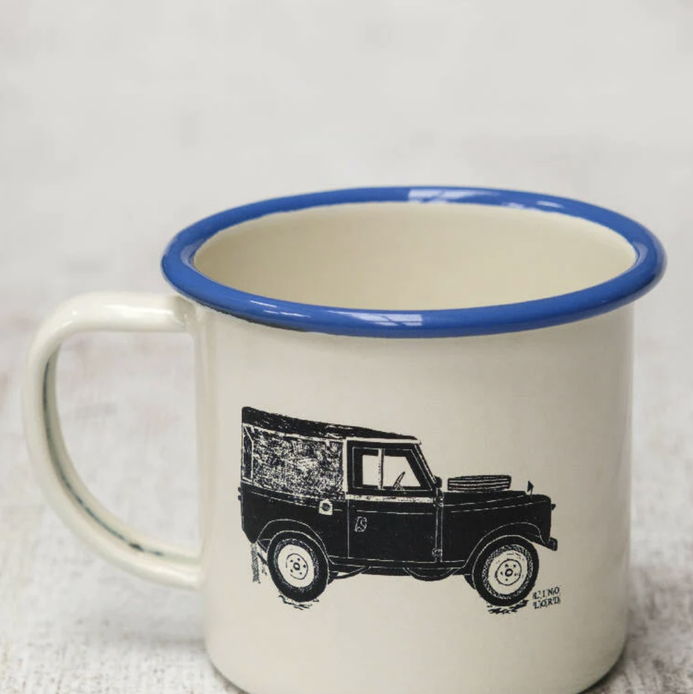 Land Rover Series 2 Etched Enamel Mug