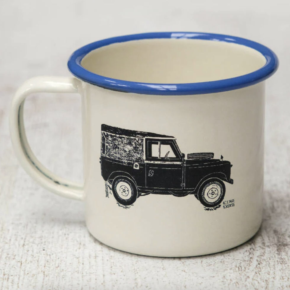 Land Rover Series 2 Etched Enamel Mug