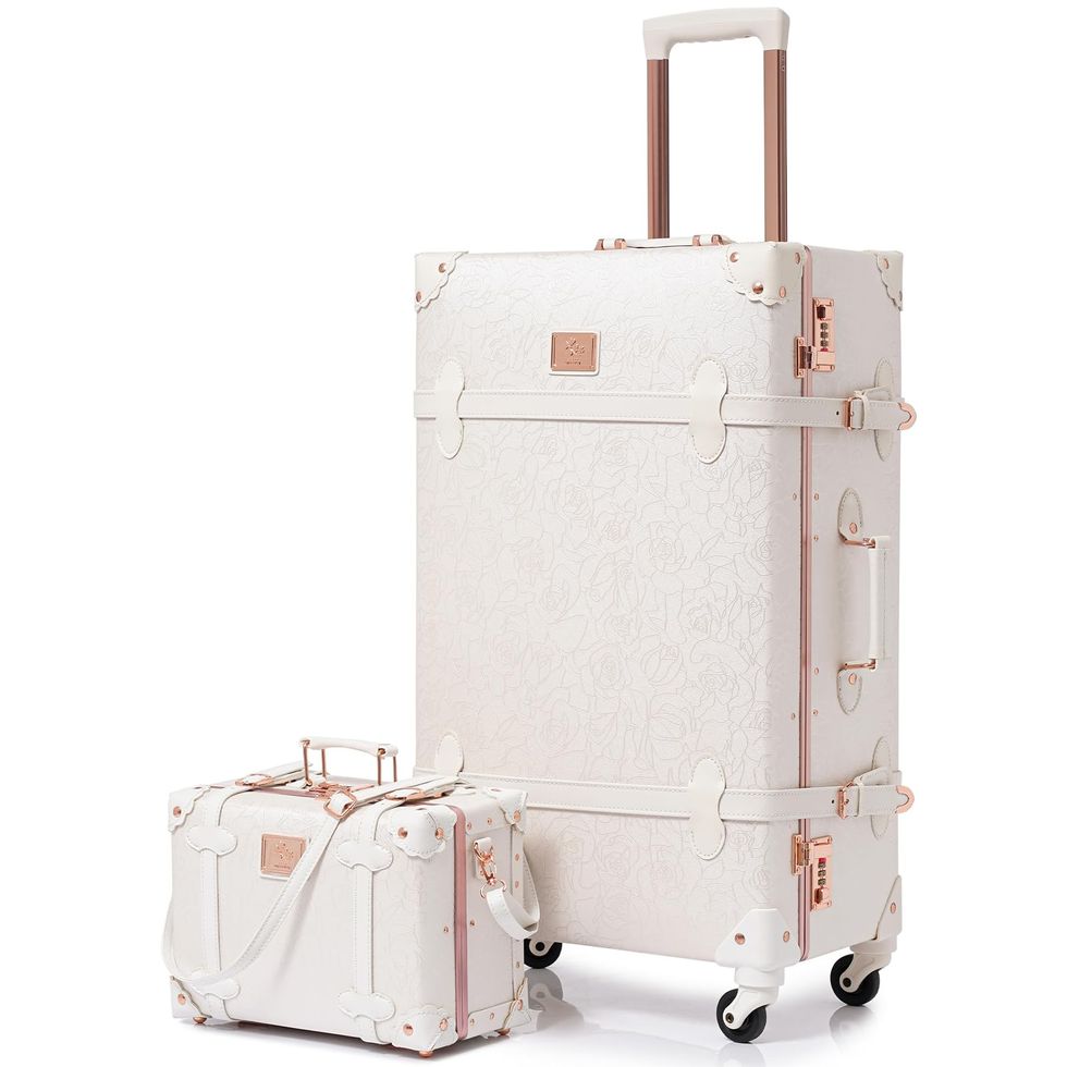 Urecity Vintage Trunk Suitcase Set
