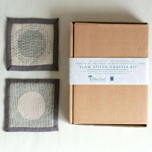 Linen Slow Stitch Coaster Kit