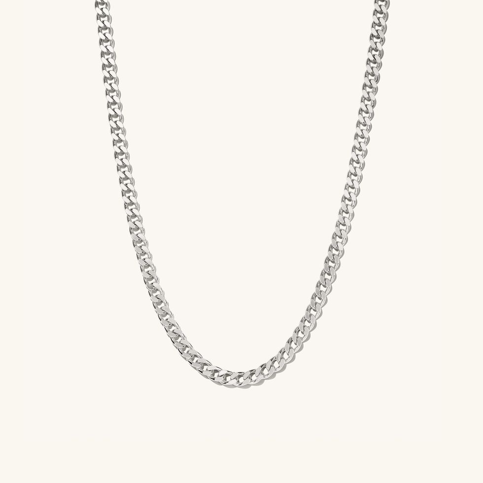 5mm Curb Chain Necklace Silver