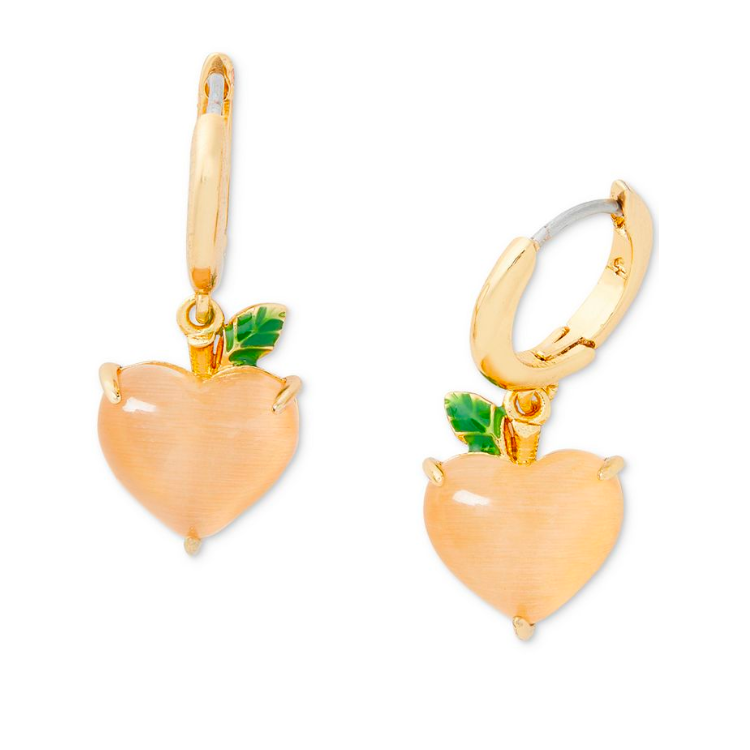 Peach Huggie Earrings