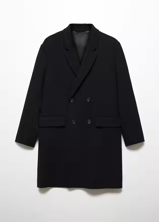 Handmade Recycled Wool Double-Breasted Coat