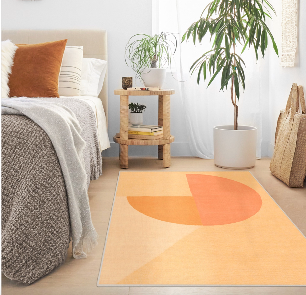 Pantone Peach Fuzz Pop Divide Rug