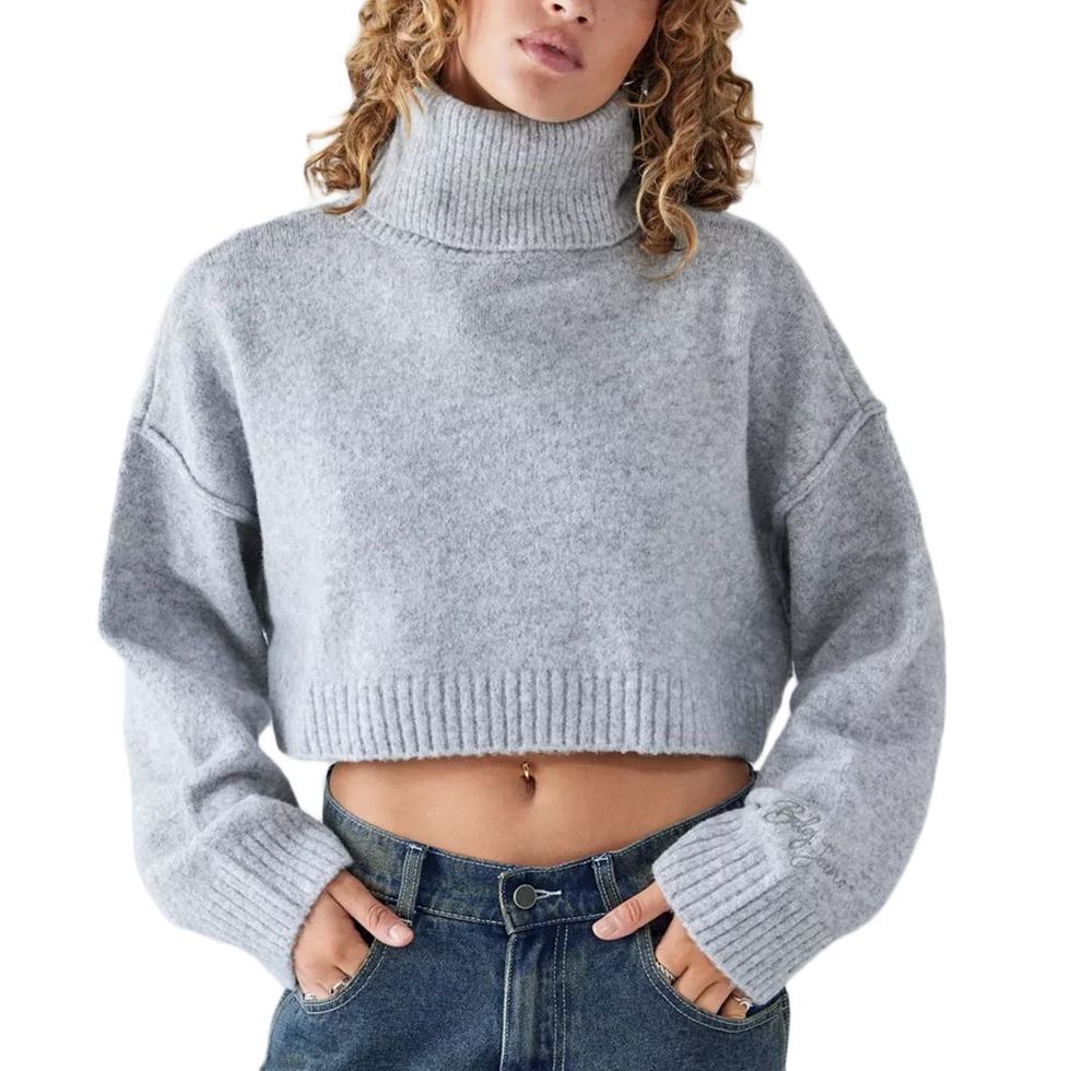 East West Cropped Roll Neck Sweater