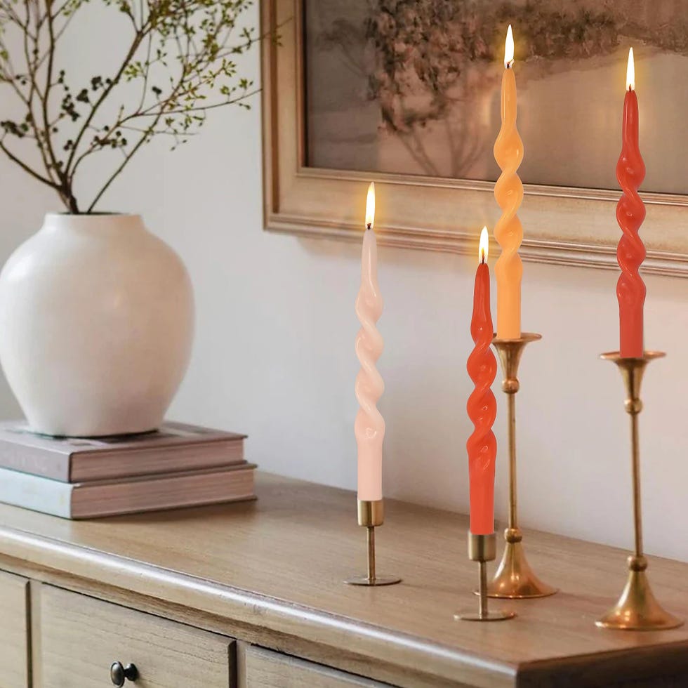 Orange Unscented Taper Candles