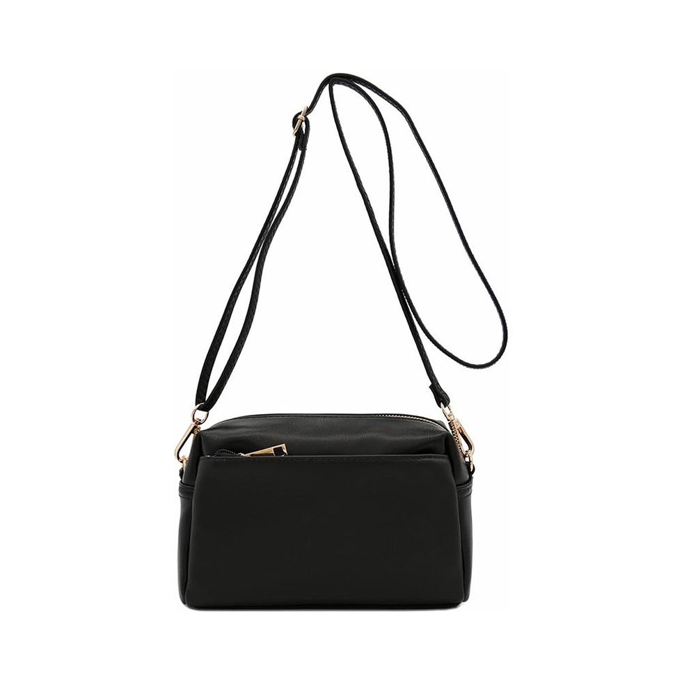  Women's Small Top Handle Satchel with Detachable Strap Ladies  Designer Leather Crossbody Bag (A-Blck) : Clothing, Shoes & Jewelry