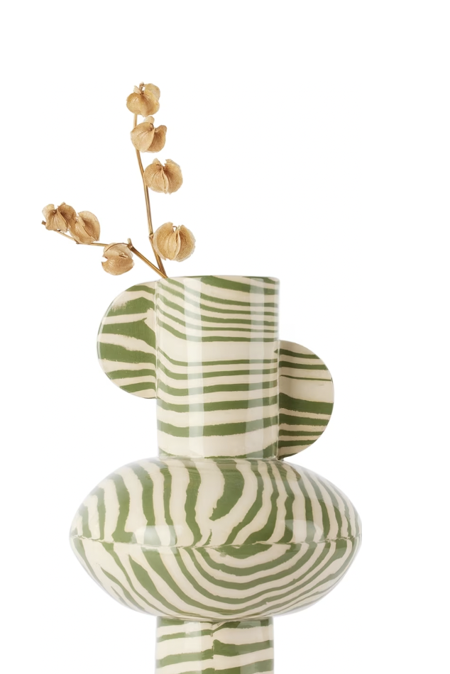 Green And White 'Profumo' Vase