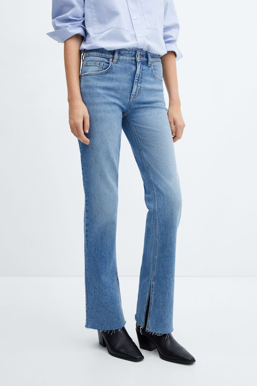 Mid-Waist Flared Jeans