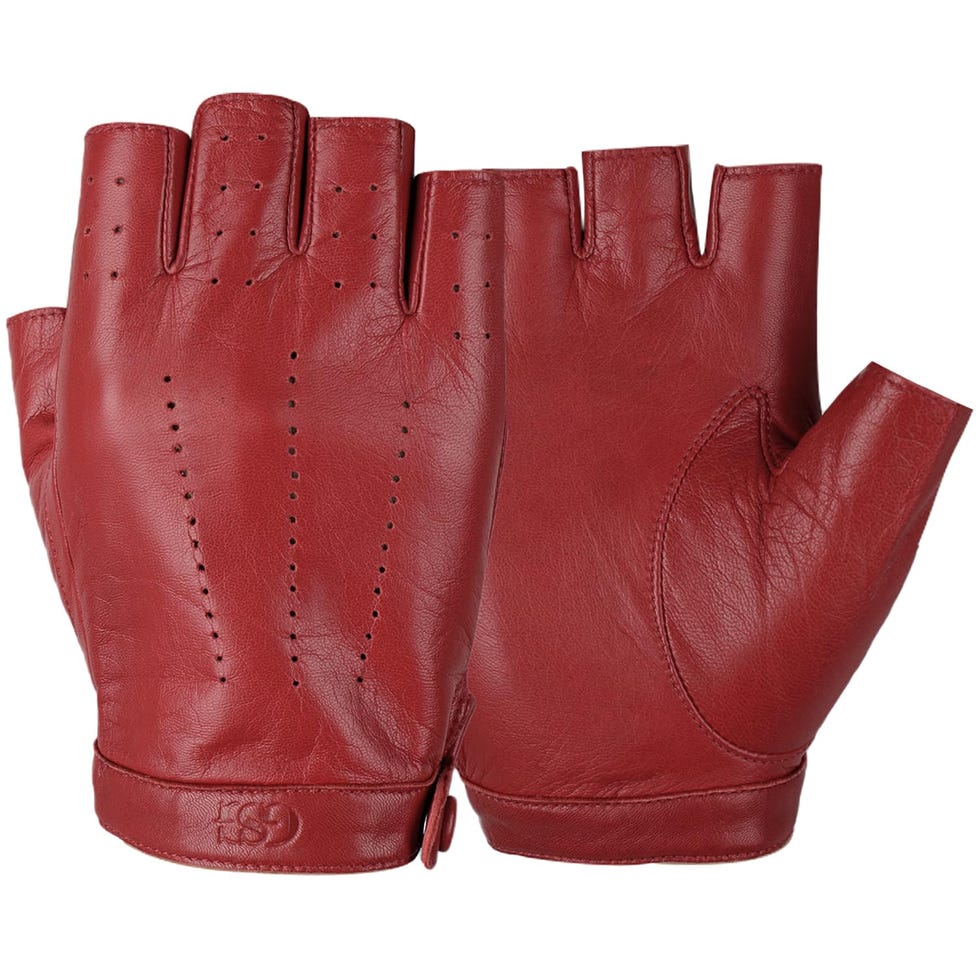 GSG Womens Fingerless Leather Gloves 